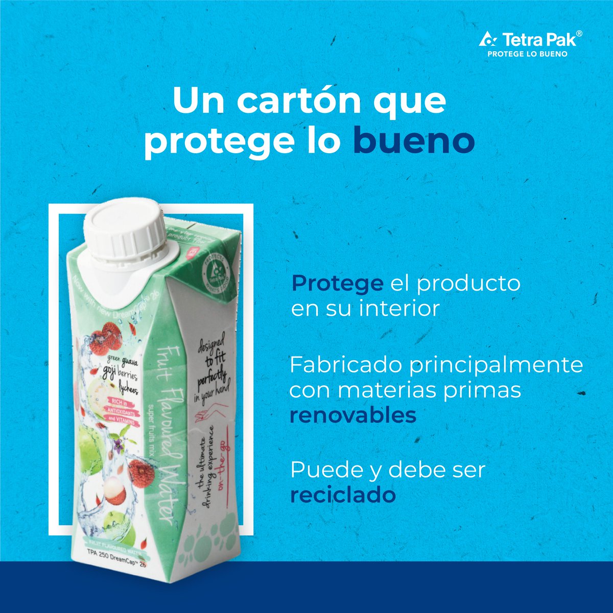Desde el 🌳 a tu mesa hasta ♻️, los envases de cartón de Tetra Pak están llenos de cosas buenas. 🧃 

#TetraPak #ProtegeLoBueno #Reciclaje #CartonSustentable