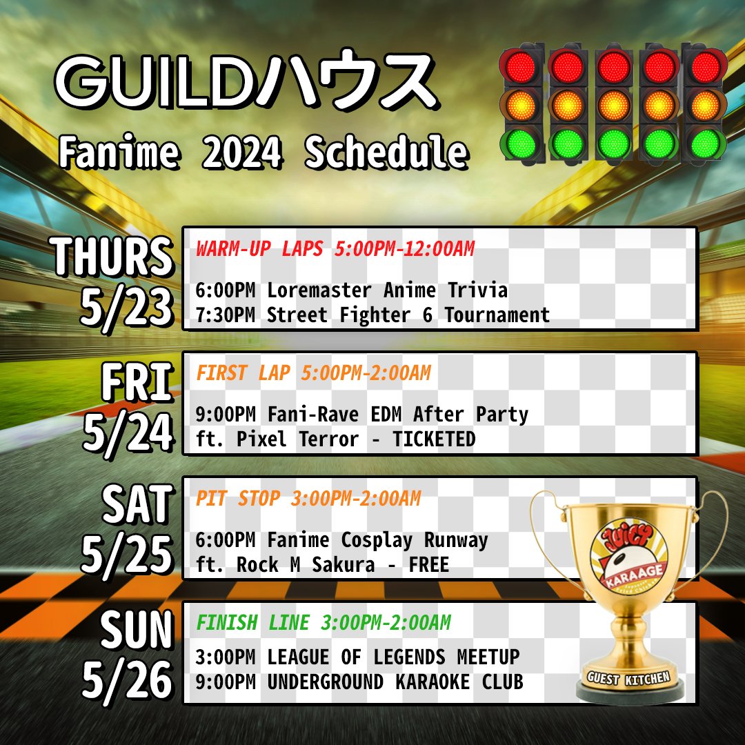 FanimeCon (@fanimecon) on Twitter photo Our friends at <a href="/guildhouse/">Guildhouse</a> (a block away from FanimeCon) has some great programming each day starting Thursday, including a cosplay runaway event featuring Rock M Sakura! Our friends at <a href="/guildhouse/">Guildhouse</a> (a block away from FanimeCon) has some great programming each day starting Thursday, including a cosplay runaway event featuring Rock M Sakura!