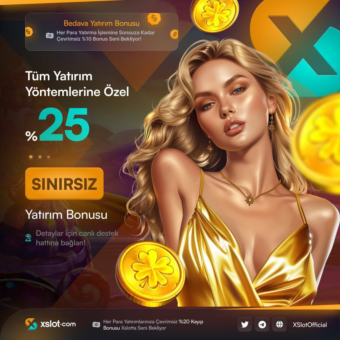 📢 %25 YATIRIM BONUSU! 🔹 Sınırsız - Limitsiz 🔹 7 Gün - 24 Saat 🔹 Her Alanda Geçerli ! ⚡Giriş ➡️ cutt.ly/xslotcom #xslotgiris #xslotcasino #xslotslot #xslotbahis #denemebonusu #denemebonusuverensiteler #slot #casinobonus #casinositeleri #freespin #freebet