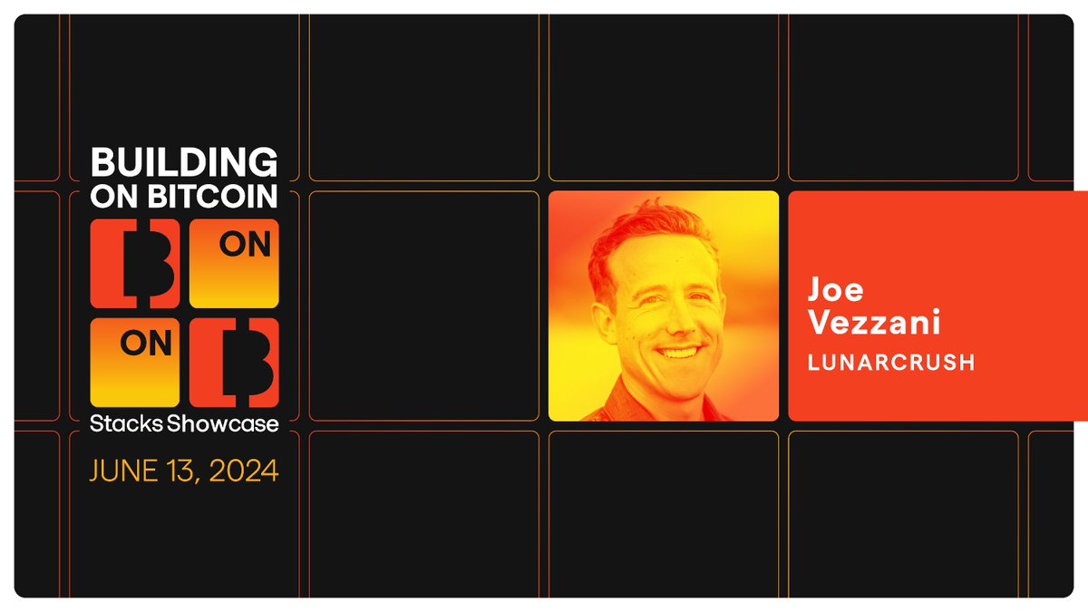 I’m excited to be speaking at the Building on Bitcoin: @Stacks Showcase taking place on June 13, 2024. Here’s how you can register:  lu.ma/tk4yemj9  #BitcoinBuilder