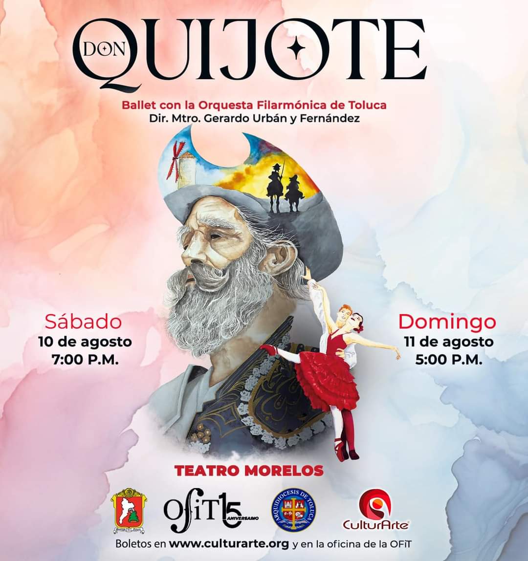 🐴📚 Disfruta de una historia llena de increíbles personajes, divertidas escenas de danza y espectaculares bailarines, en las aventuras de “Don Quijote” y su fiel escudero Sancho Panza. 🎶🎷

🎟️ Adquiere tus boletos en cultuarrte.org o en las oficinas de la #OFiT