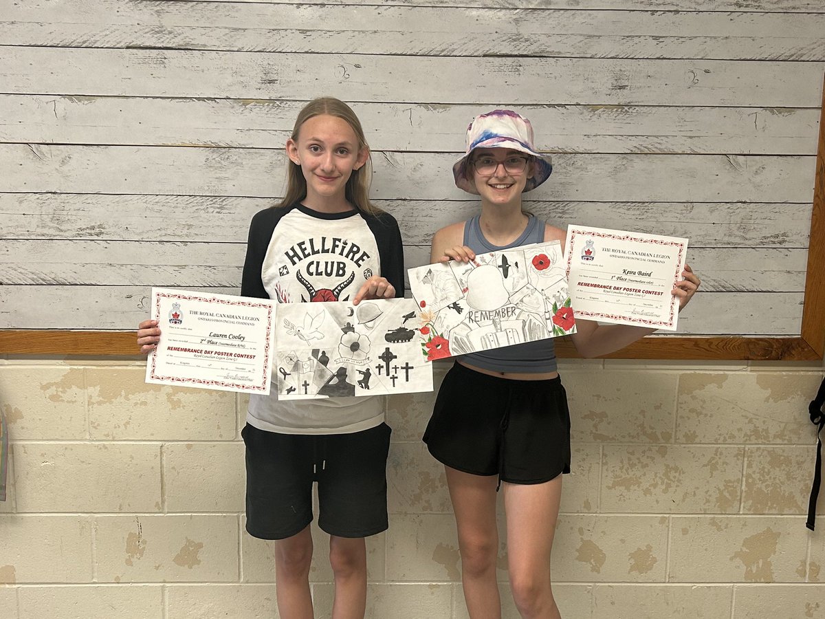 Mr Desousa (@mrdesousasclass) on Twitter photo Two of our very talented grade 7’s placed 1st and 2nd in the province for the <a href="/RoyalCdnLegion/">The Royal Canadian Legion</a> Remembrance Day poster contest! Parliament Hill has some beautiful artwork coming its way! Congratulations girls! Two of our very talented grade 7’s placed 1st and 2nd in the province for the <a href="/RoyalCdnLegion/">The Royal Canadian Legion</a> Remembrance Day poster contest! Parliament Hill has some beautiful artwork coming its way! Congratulations girls!