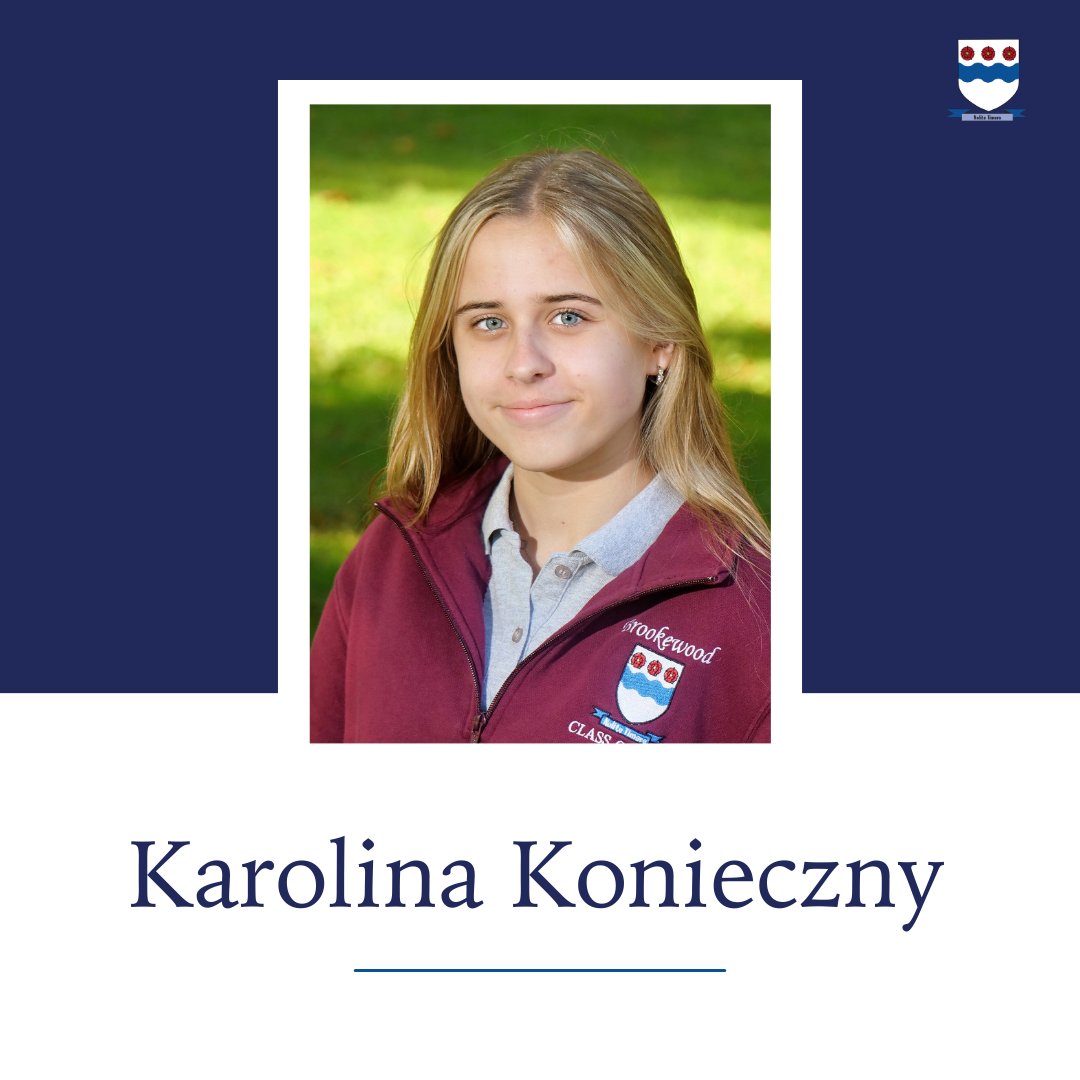 Congratulations to Class of 2024 Senior Karolina Konieczny! 

#BrookewoodSchool #NoliteTimere #BeNotAfraid #CatholicSchools #allgirlsschool #MOCOSchools #DC #DCCatholicSchools