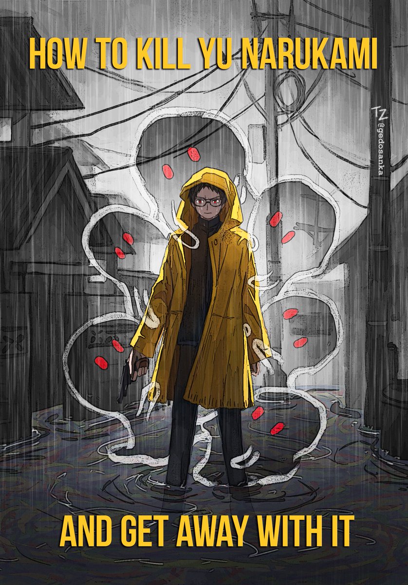 gedosanka's tweet photo. Cover art for the fic “How to Kill Yu Narukami and Get Away with It” by @psychedeliclulu 🌟 https://t.co/JQI0RKfJ4z