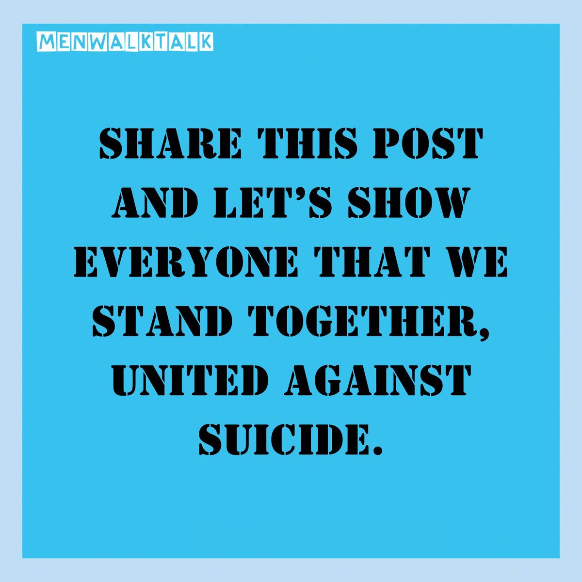 MenWalkTalk's tweet photo. Let’s talk about suicidal thoughts. Because it’s a conversation that needs to be had. 

#MenWalkTalk #MensMentalHealth #EndTheStigma #OkNotToBeOk #MentalHealthAwareness #SuicidePrevention #SuicideAwareness https://t.co/SSHn0N3c7m