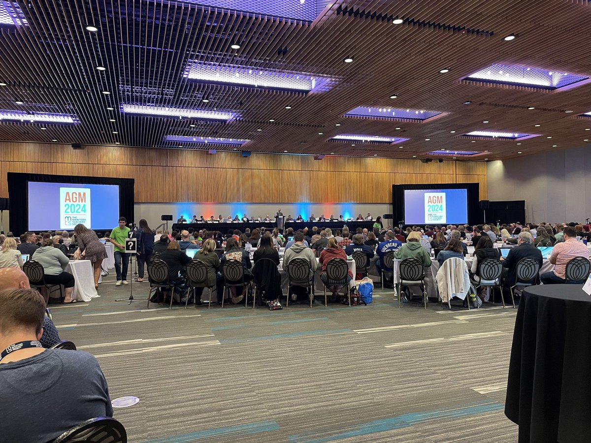 I am honoured to represent <a href="/CTFFCE/">CTF/FCE</a> at @mbteachers 105th Annual General Meeting in Winnipeg. Their business has begun and I look forward to seeing how the delegates’ important work progresses over the next two and a half days.