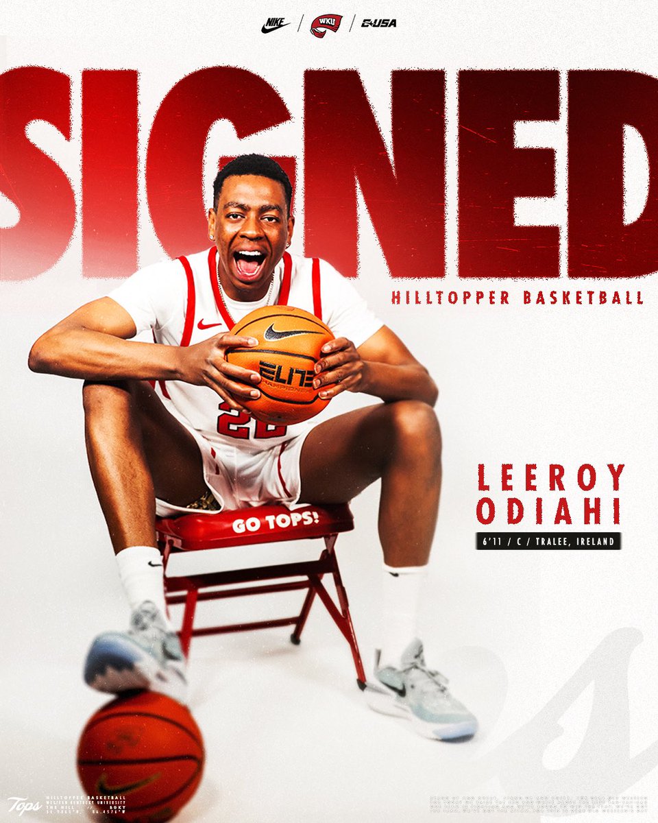 𝗪𝗲𝗹𝗰𝗼𝗺𝗲 𝘁𝗼 𝙏𝙝𝙚 𝙃𝙞𝙡𝙡 🔥 Hilltopper Basketball has announced the signing of ODU transfer Leeroy Odiahi 🔗 goto.ps/3WOvCwF #GoTops | @OdiahiLeeroy