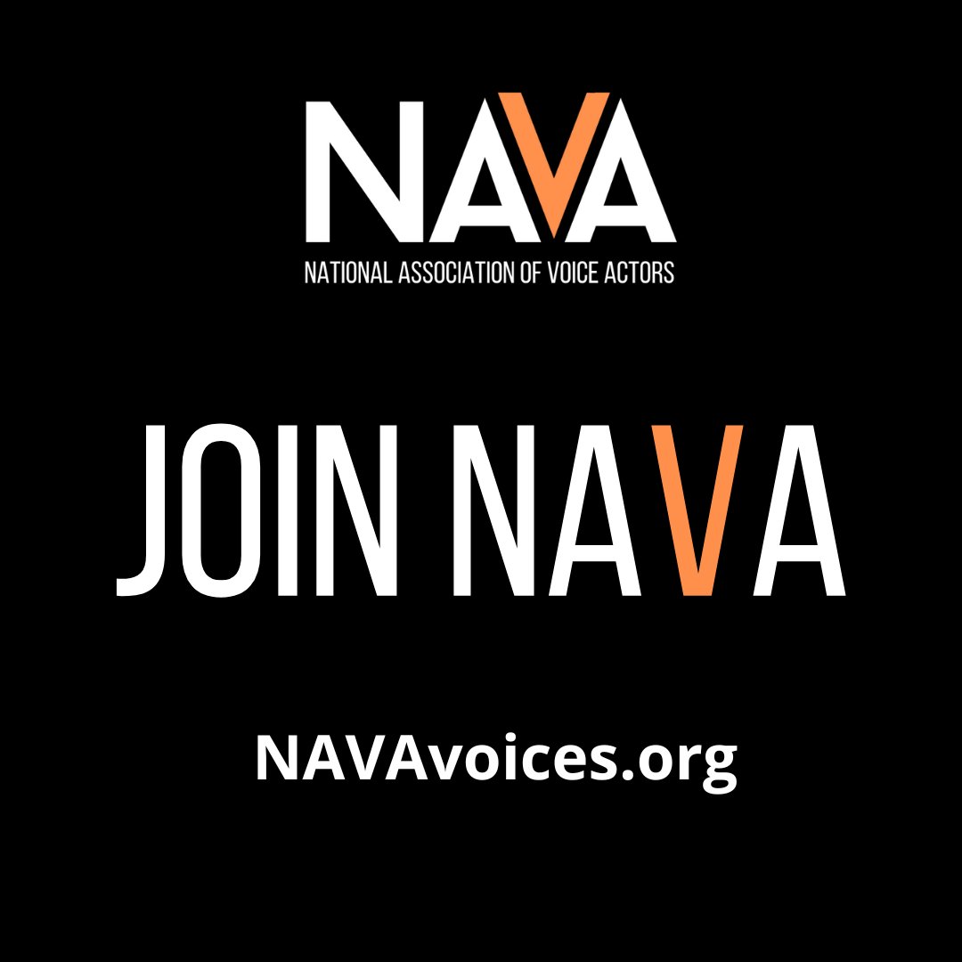 Are you a professional voice actor? Join NAVA! Membership in the National Association of Voice Actors is open to all professional voice actors regardless of union status. Be part of an organization that advocates for you and your needs as a voice actor! #NAVAvoices