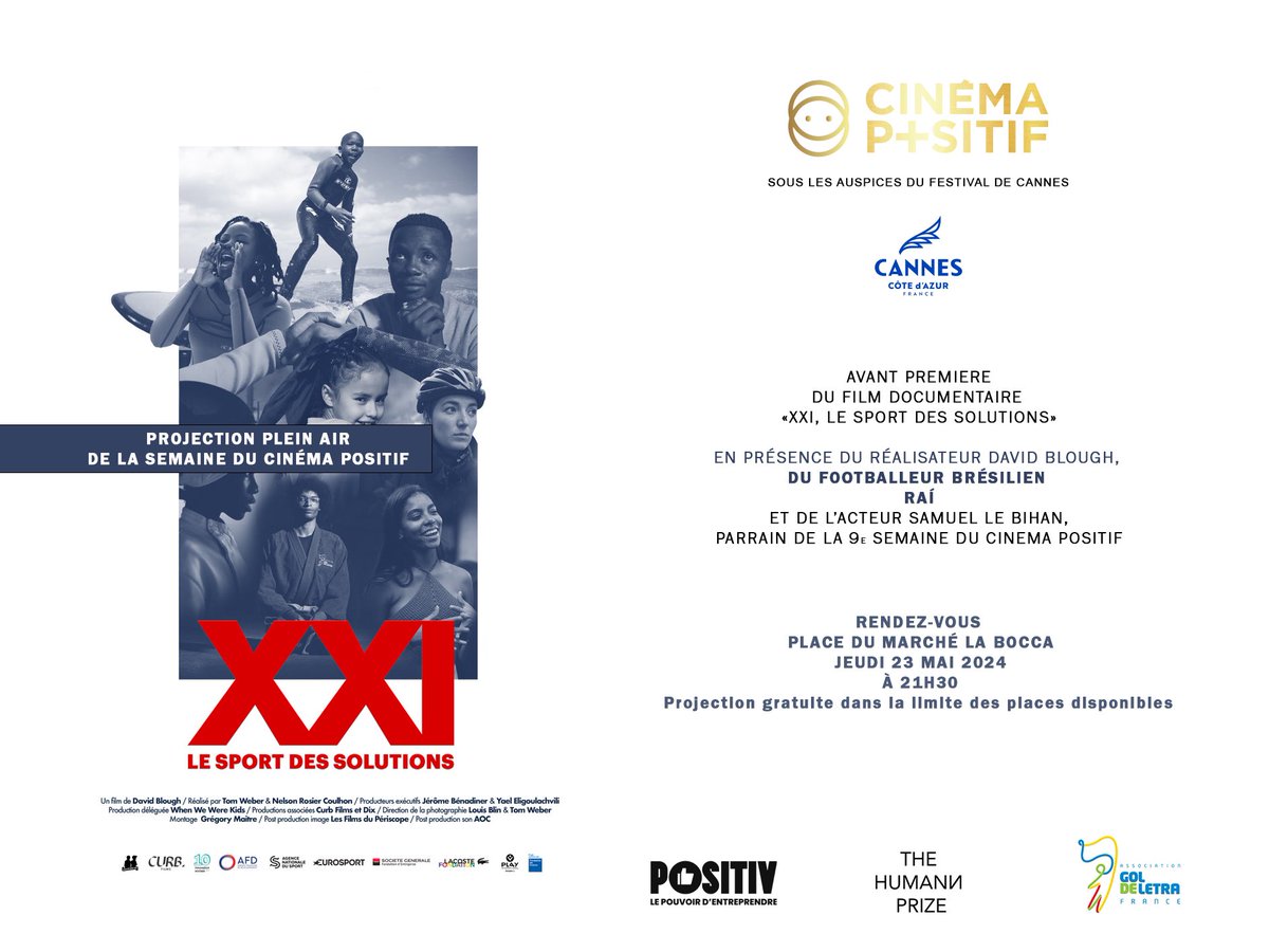 🎬 Dans 30 minutes c’est cinéma en plein air sur la Place du marché de La Bocca ! Avec, en invité d’honneur, la légende du football brésilien, Raí... C’est au cœur de La Bocca, ce soir, à 21h30, et nulle part ailleurs.