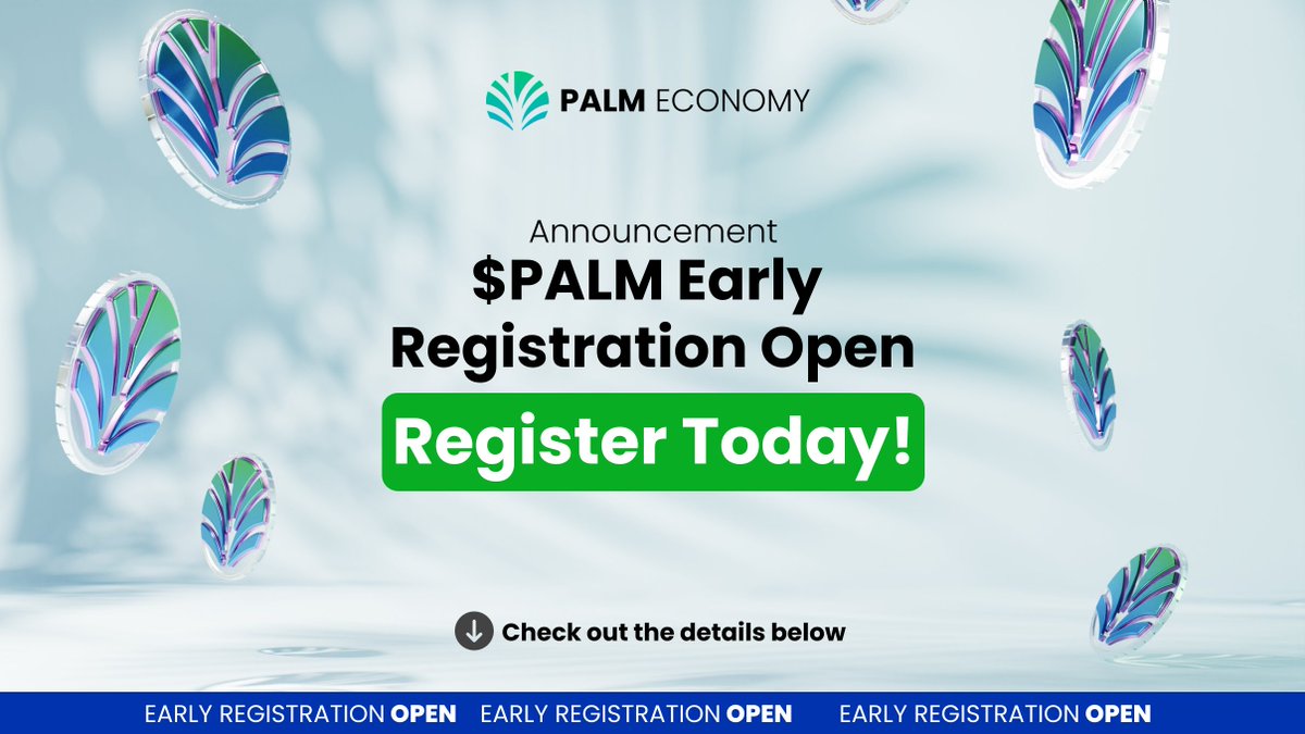 Exciting News for $PALM 🚨 Early registration for the $PALM Public Round is now open. Head to the link below to register 🔻