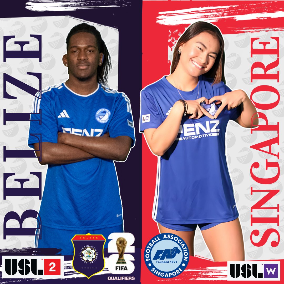 National Team Call-Ups!! ⚽️ Warren Moss and Putri Sazali have been called up by their National Teams for the upcoming games. Moss will be joining @Belize for the World Cup Qualifiers against Nicaragua and Guyana. Sazali will be joining Singapore for their game against Indonesia.