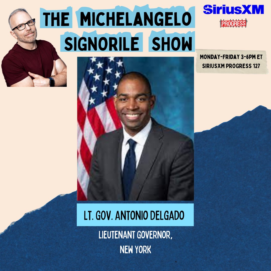‼️On Today's @Michelangelo Signorile Show‼️ NY @LtGovDelgado slams Trump's immigration rhetoric 🔊Listen Here: SiriusXM.us/Signorile 📞Join the Conversation: 866-997-4748