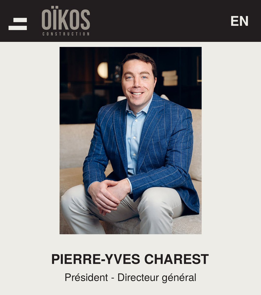 @iciquebec Ce qu’il oublie de dire, et vous aussi d’ailleurs, c’est que son fils PIERRE-YVES CHAREST est Président et Directeur général de OIKOS construction, qui aimerait bien bâtir partout, le long du trajet du tramway. Un oubli involontaire j’imagine! *