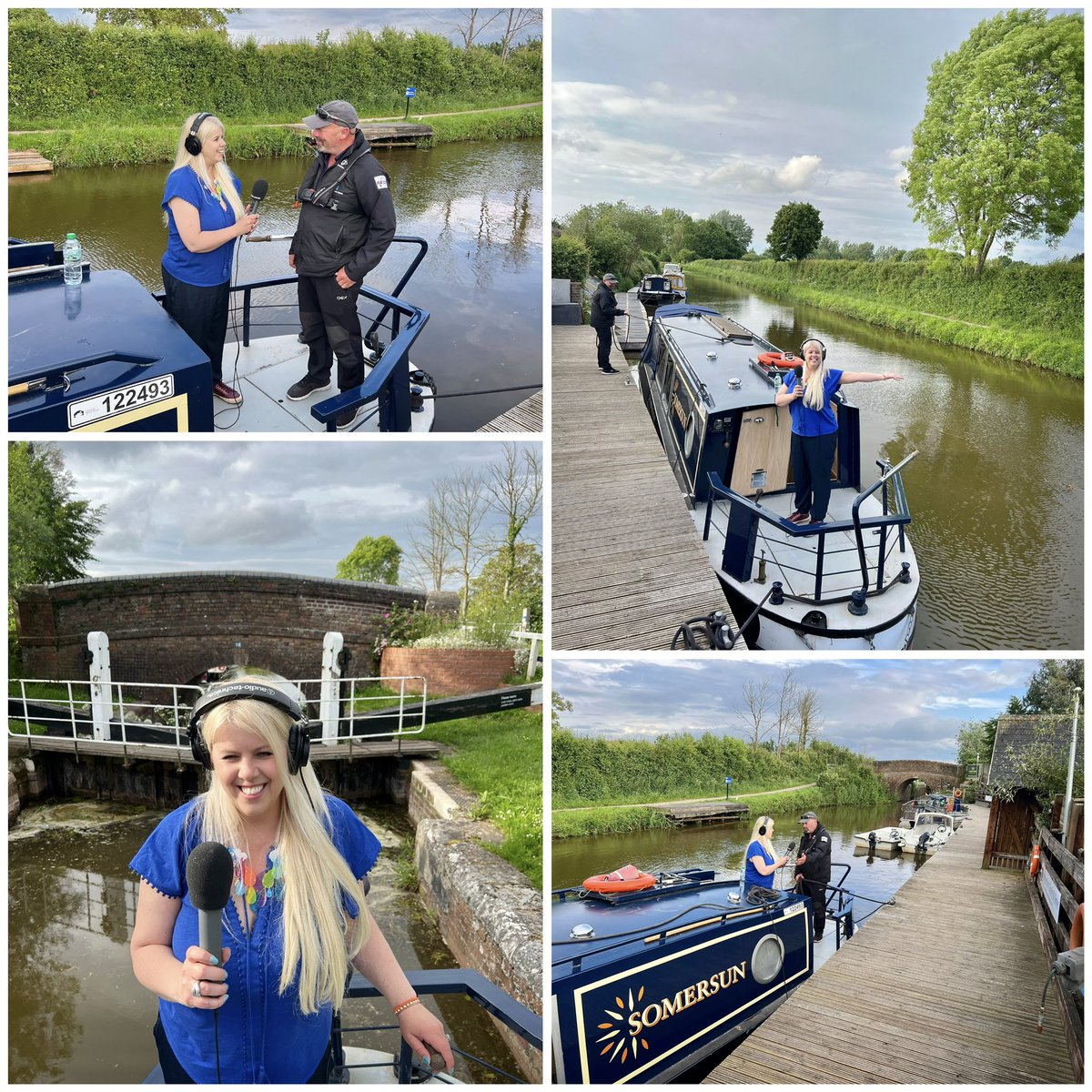 Hello #somersethour. Had a great chat with Ryan at the Somerset Boat Centre last night, whilst travelling down the Bridgwater and Taunton canal on a narrowboat 💙 You can hear highlights on BBC Radio Somerset on Monday at 10.15am and then the full conversation will be on