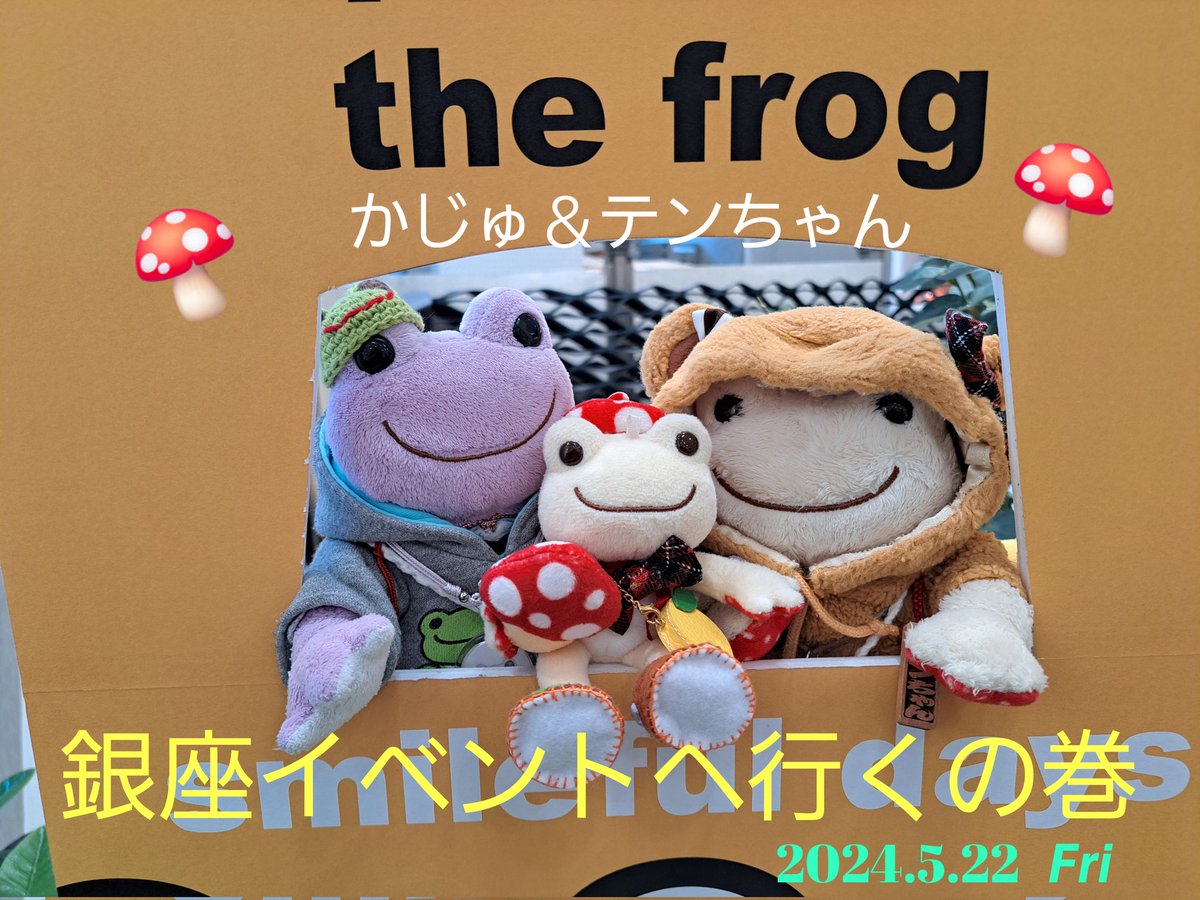 sheep426_happy's tweet photo. ★銀座イベント初日★

22日に行って来ました。
銀座も久しぶりだし、沢山の方に会えて嬉しかったです！

仲間はｲｲ( *ˊᗜˋ* )ﾈｯ ✧︎*。
かじゅとテンちゃんは年表見て
喜んでました𐤔

また、みんなに会えるのを
楽しみにしてます。

#かえるのピクルス #松屋銀座
#30周年Anniversary https://t.co/TgrKdFfnti