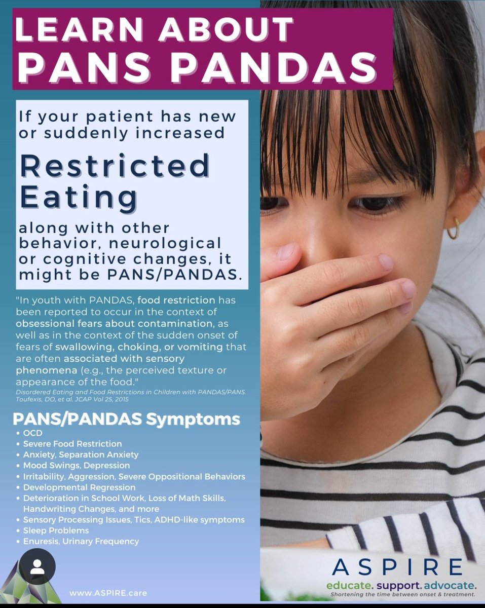 PandaMama2024's tweet photo. #PansPandasHour #restrictedeating #arfid #ocd #eatingdisorders #anorexia #SLT #OT #strep #covid #lyme children do not change overnight for no reason. https://t.co/6p5ob6KKx0