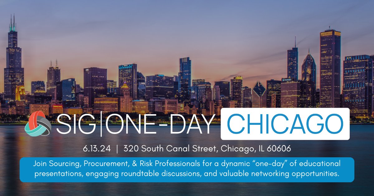 Calling all buy-side procurement professionals!! Have you secured your spot in the SIG|ONE-DAY: Chicago event?

✅ Yes I've Registered!
Great! We can't wait to see you there!

☑️ Not Yet!
What are you waiting for?! Save your seat today!

Register here: go.sig.org/one-day-chicago