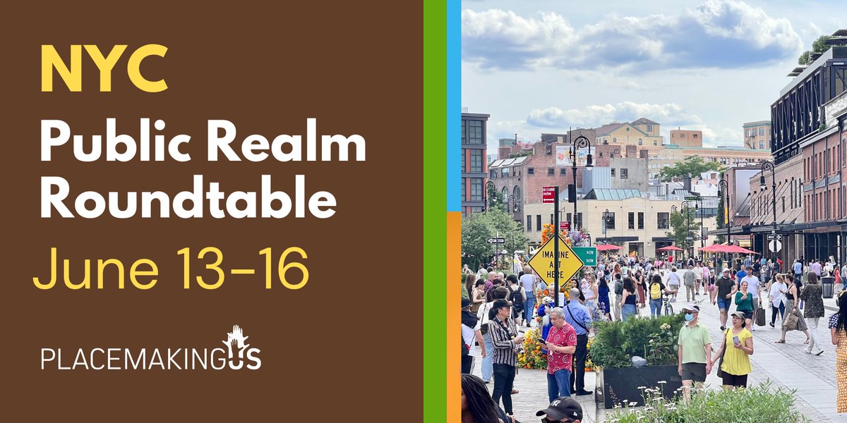 Rounding up #placemaking leaders for the Public Realm Roundtable in New York City! RSVP for a series of talks, tours, social gatherings & conversations exploring the possibilities & predicaments of building, activating & maintaining great #publicspaces: linkedin.com/events/7199453…