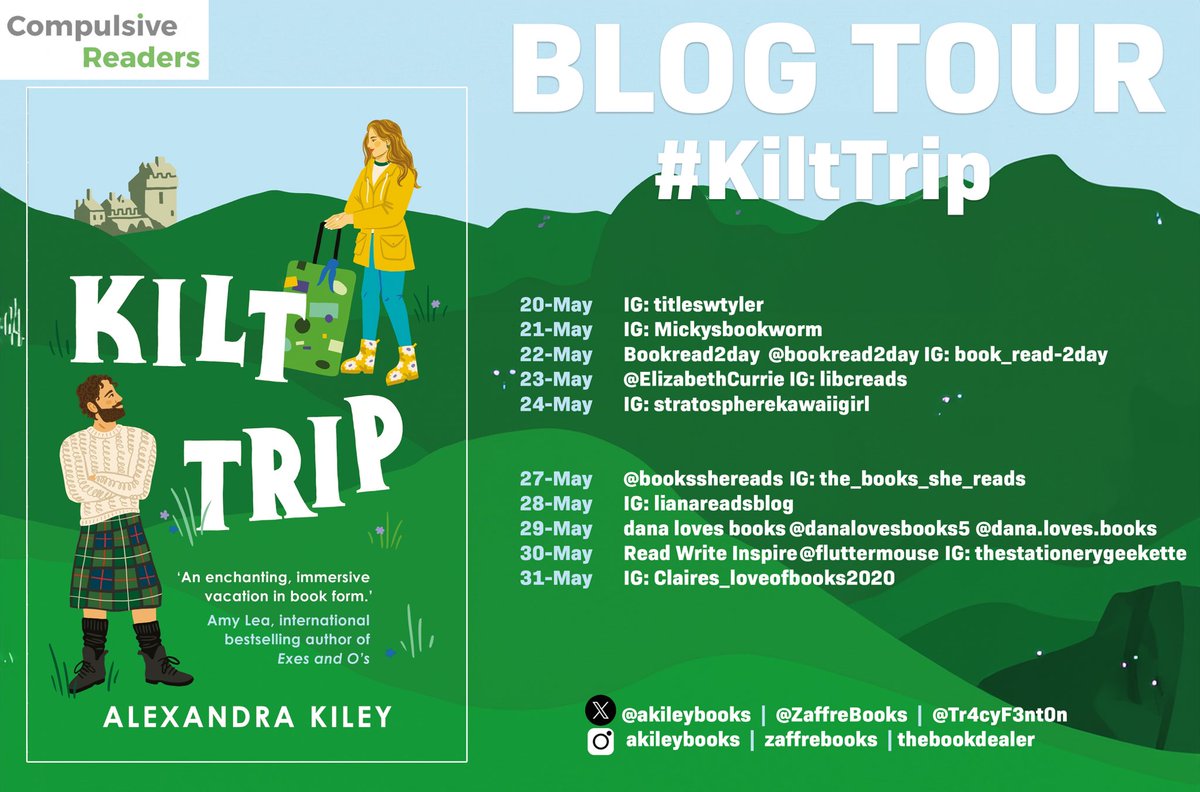 Gorgeous Scottish settings and an enemies to lovers story with both humour and emotion - my review of #KiltTrip by @akileybooks, which is out today, is over on Instagram instagram.com/p/C7UnlNgA3Ae/… @ZaffreBooks @Tr4cyF3nt0n