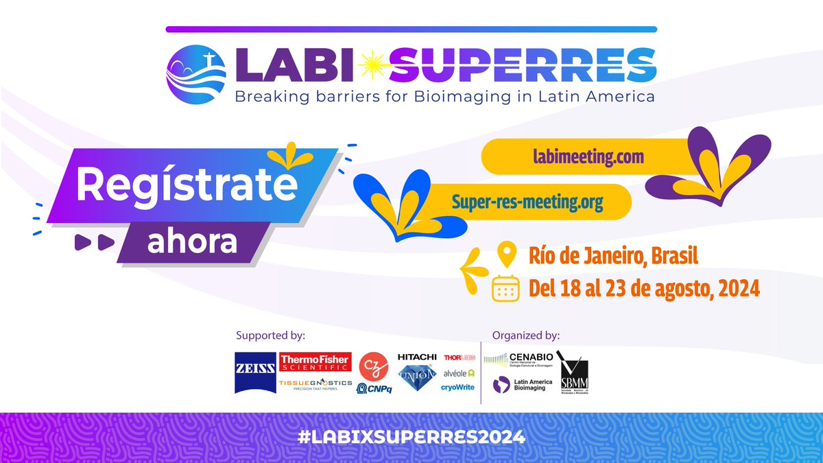 ¡Solo quedan unos días para solicitar #BecasDeViaje para asistir al LABI Meeting en Río de Janeiro! No pierdas la oportunidad de unirte a nosotros🌎🔬 📅Aplica ahora: labimeeting.com Y no olvides registrarte al Superres Meeting! 🔗 super-res-meeting.org/FNB.html #LABIxSuperres