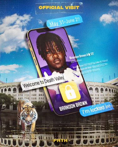 One week ‼️💜💛 <a href="/CoachBrianKelly/">Brian Kelly</a> <a href="/CoachBoDavisLSU/">Bo Davis</a> <a href="/CoachBlakeBaker/">Blake Baker</a> <a href="/EauGallieHC/">Coach Sands</a> <a href="/MomOfBOAM321/">Niesha Hill</a> <a href="/KingSnoop_BOAM/">#⃣Loading.....✈️</a> <a href="/EmmanuelSmall7/">Emmanuel Small</a>