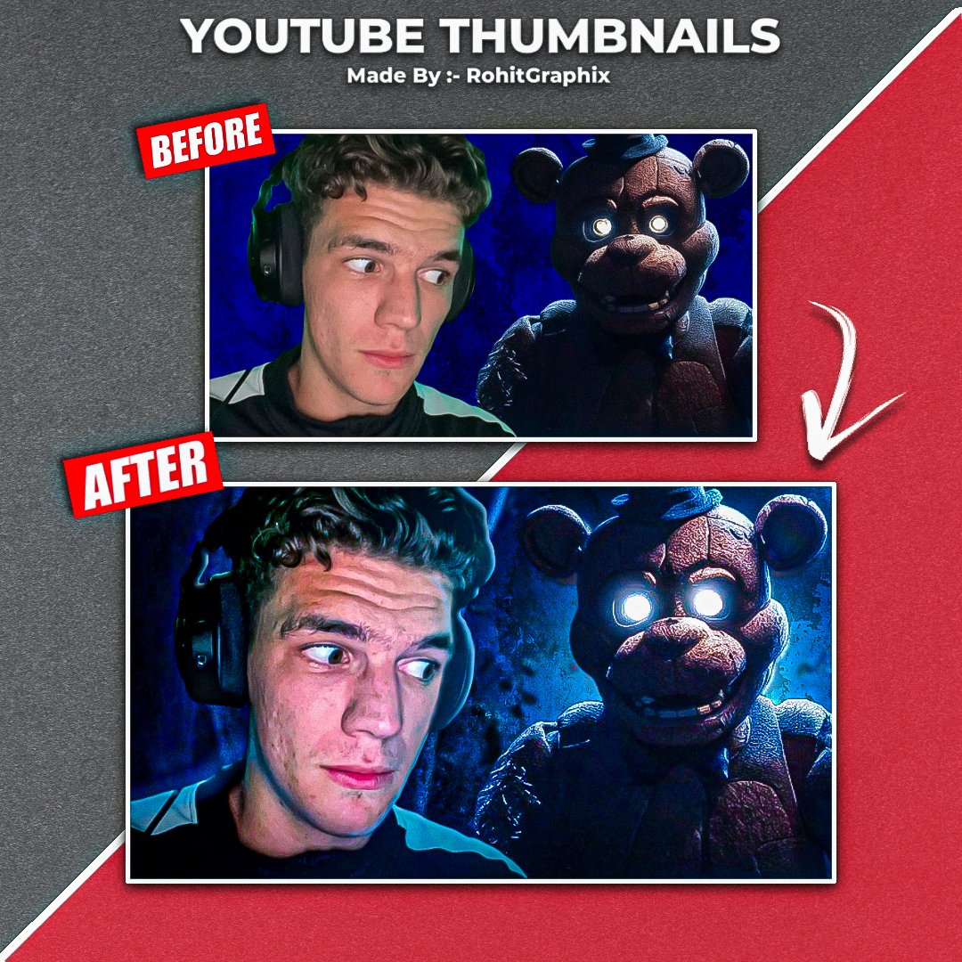 RohitGraphix's tweet image. YouTube Thumbnails
Want Yours? Dm now

Like, Comment, Share 
Reshare appreciated

Made in Photoshop

(thumbnail, thumbnail designer, thumbnail design, graphic design, graphic designer, youtube thumbnail, youtube, photoshop, need a thumbnail, thumbnail artist, client work)