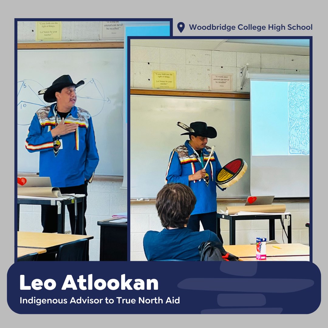 TrueNorthAid's tweet image. This past week, Katie Koopman, True North Aid's Reconciliation Program Coordinator, and Leo Atlookan, Indigenous Advisor, wrapped up the Settler Discussion Series at Woodbridge College High School in Woodbridge, Ontario. @YRDSB

#TrueNorthAid #Reconciliation #Education