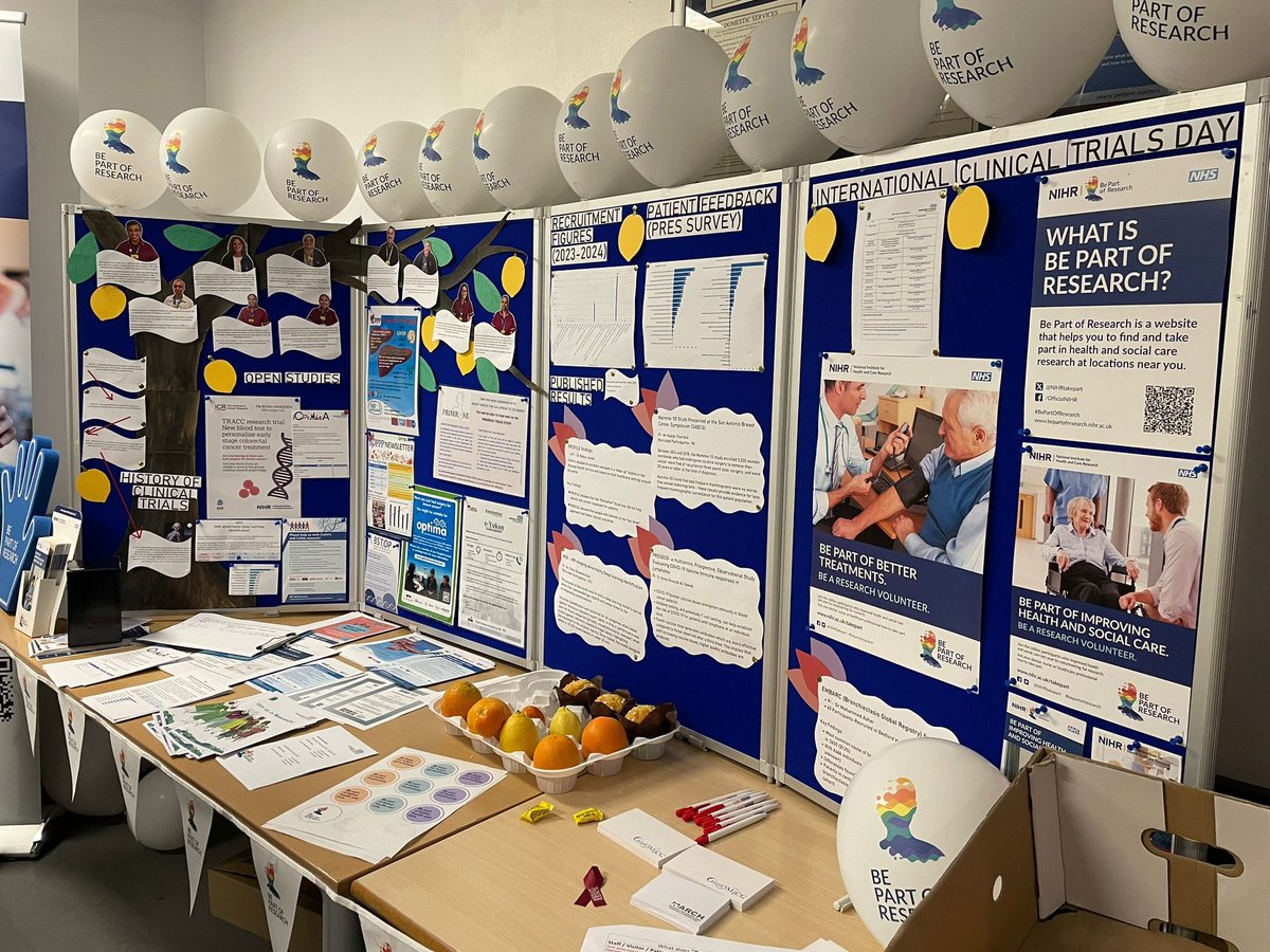 In celebration of #ICTD2024 our R&D team had a great stand celebrating research @bedfordhospital. Proud to be a PI and advocate research & very proud of our 23/24 achievement  #bepartofresearch 🧐