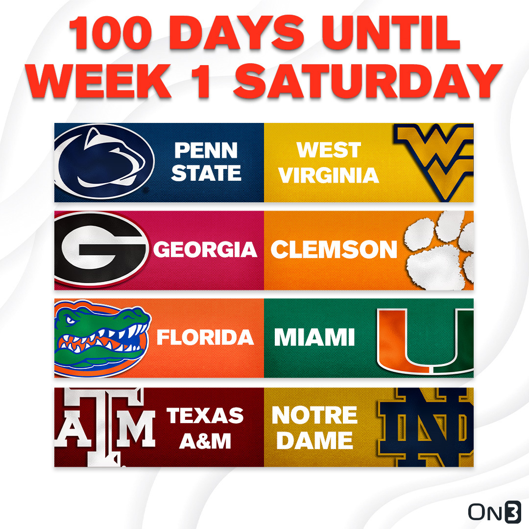 100 MORE DAYS🔥 Which Week 1 College Football game are you most excited for? 🤔