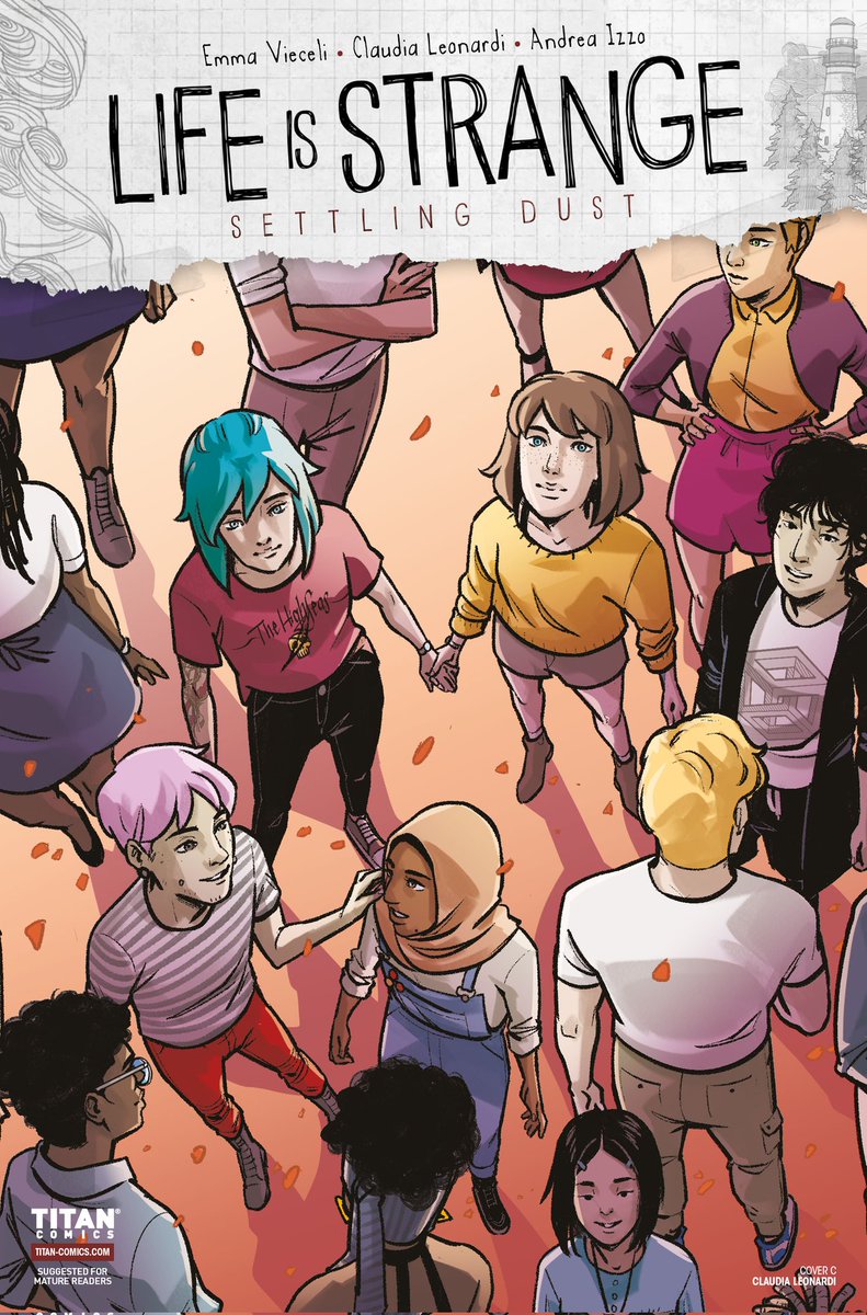 I really like the nuances in the covers here, the first with max and chloe standing among the ghosts of their family and friends looking uncertain , to standing with their new friends with max looking up both smiling and older. It was a good journey 💙

#lifeisstrange #comics