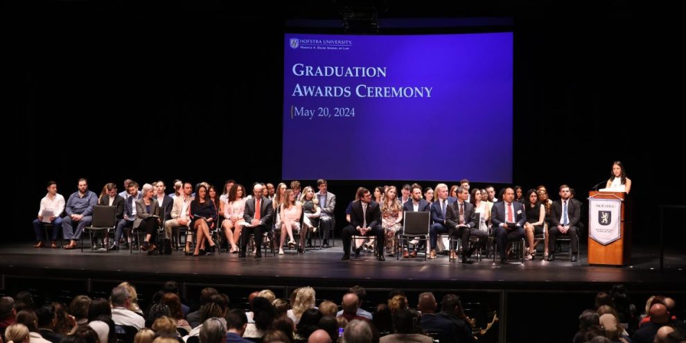 Last Monday, Hofstra Law recognized student accomplishments at the annual Graduation Awards Ceremony. Learn more about the recent graduates who were honored for their contributions to each other and the legal profession: go.shr.lc/4bsj42v #lawschool #Classof2024