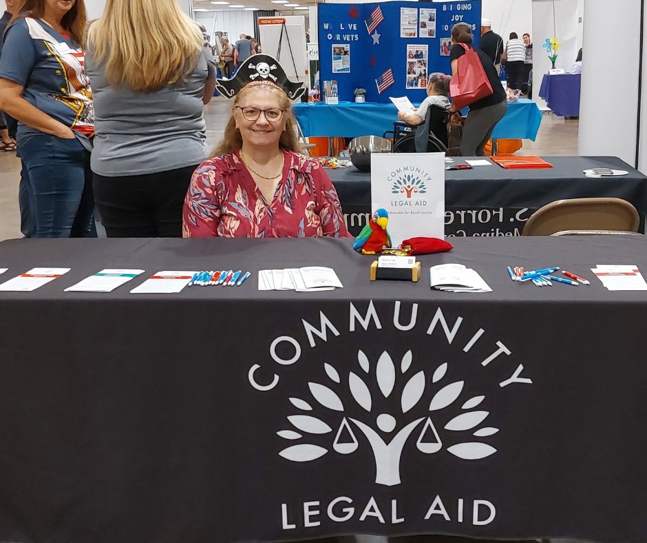 Terri Underwood hosted the Community Legal Aid information table for Senior Day at the Medina County Senior Health and Information Fair, which was presented by the Medina County Office for Older Adults. The theme was "The Pirates of Medina County". 

#BeAPirate #SeniorFun