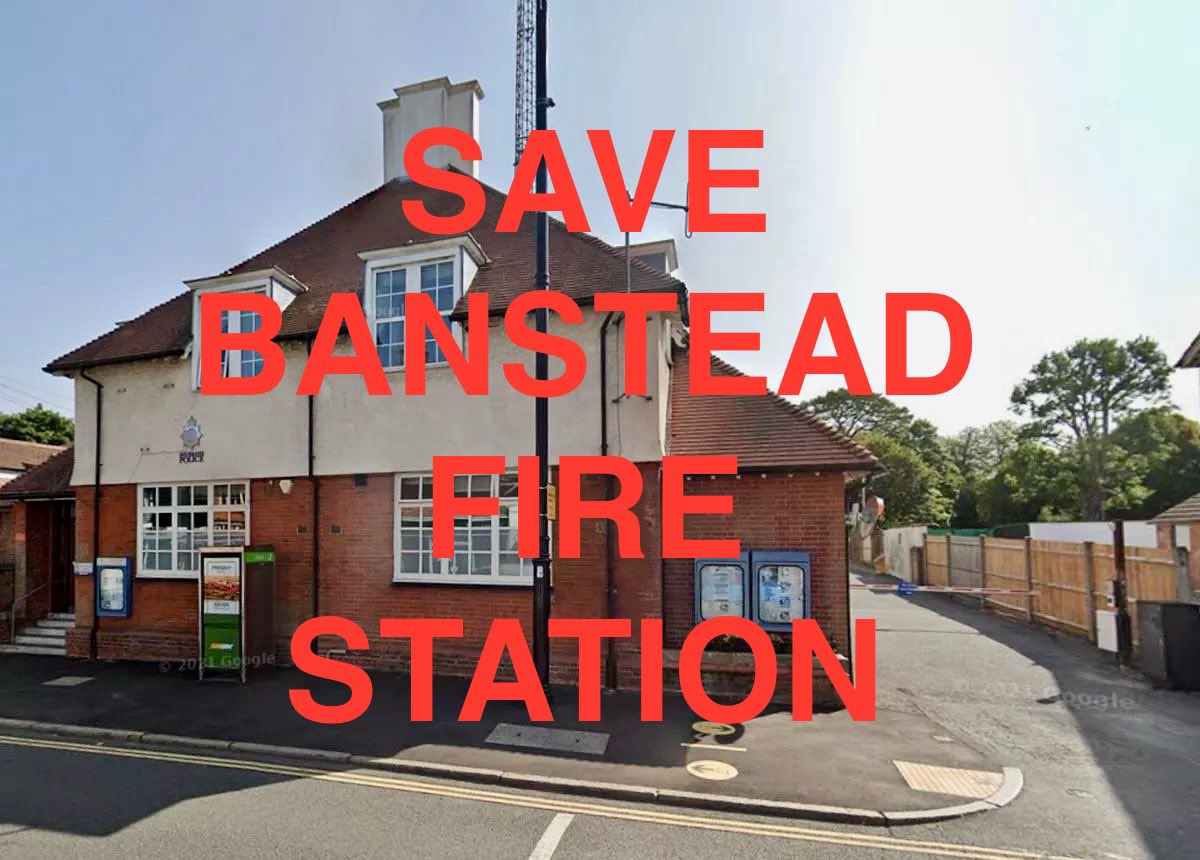 BANSTEAD FIRE STATION Firefighters have said plans to shut Banstead Fire Station “could be detrimental to public safety”. We asked our local political parties if they would stop its closure. 🔴 Labour - STOP 🟡 Lib Dem - STOP 🟢 Green - UNDECIDED 🔵 Conservatives - NO REPLY