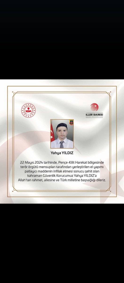 Ercn2549's tweet photo. Rabbim mekanını cennet eylesin kardesim geride kalanlara sabır versin insallh 🤲teskilatımızın ve tüm türkiyemin bası sagolsun.
#güvenlikkorucusu https://t.co/KbCXKb3T37
