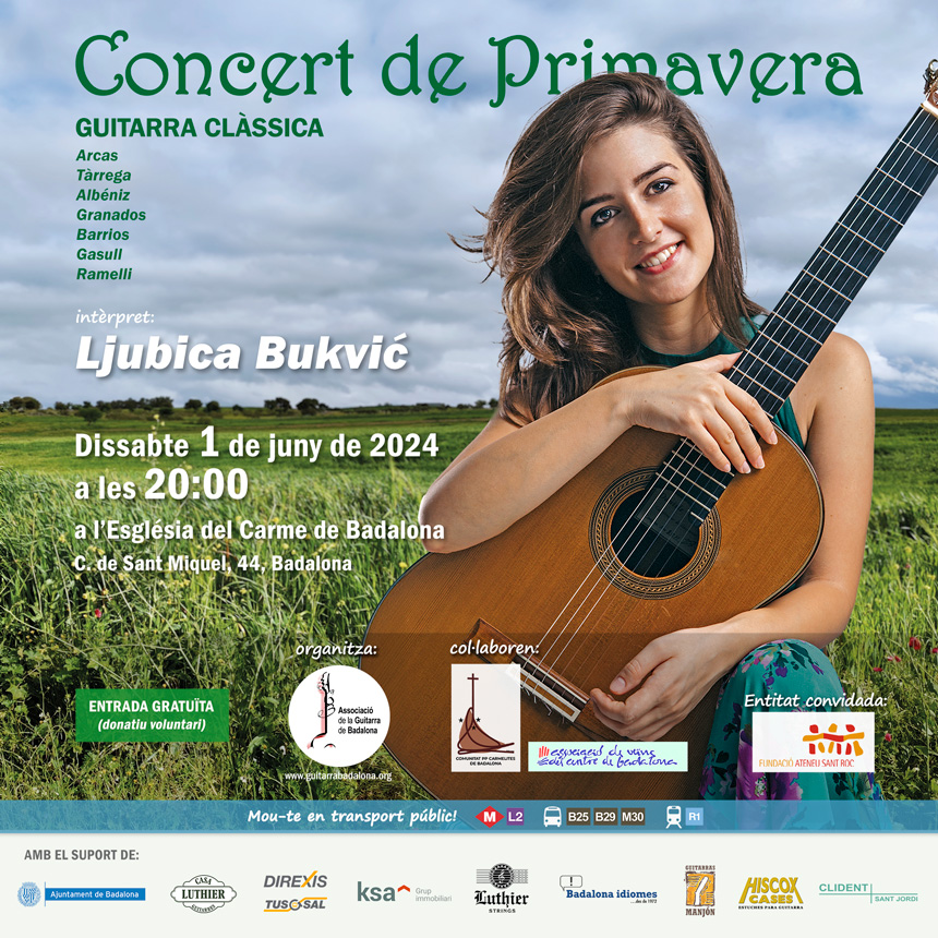 Aquest serà el segon concert de Ljubica Bukvić que organitzem a Badalona. El primer va ser el 2020 i per obligació va ser "online" 🙄a causa de la pandèmia. Enguany podem gaudir per fi de la seva música en viu.  <a href="/culturaBDN/">Cultura Aj. Badalona</a> <a href="/bdncom/">Badalona Comunicació</a> <a href="/BadalonaTres60/">BDN360º</a>