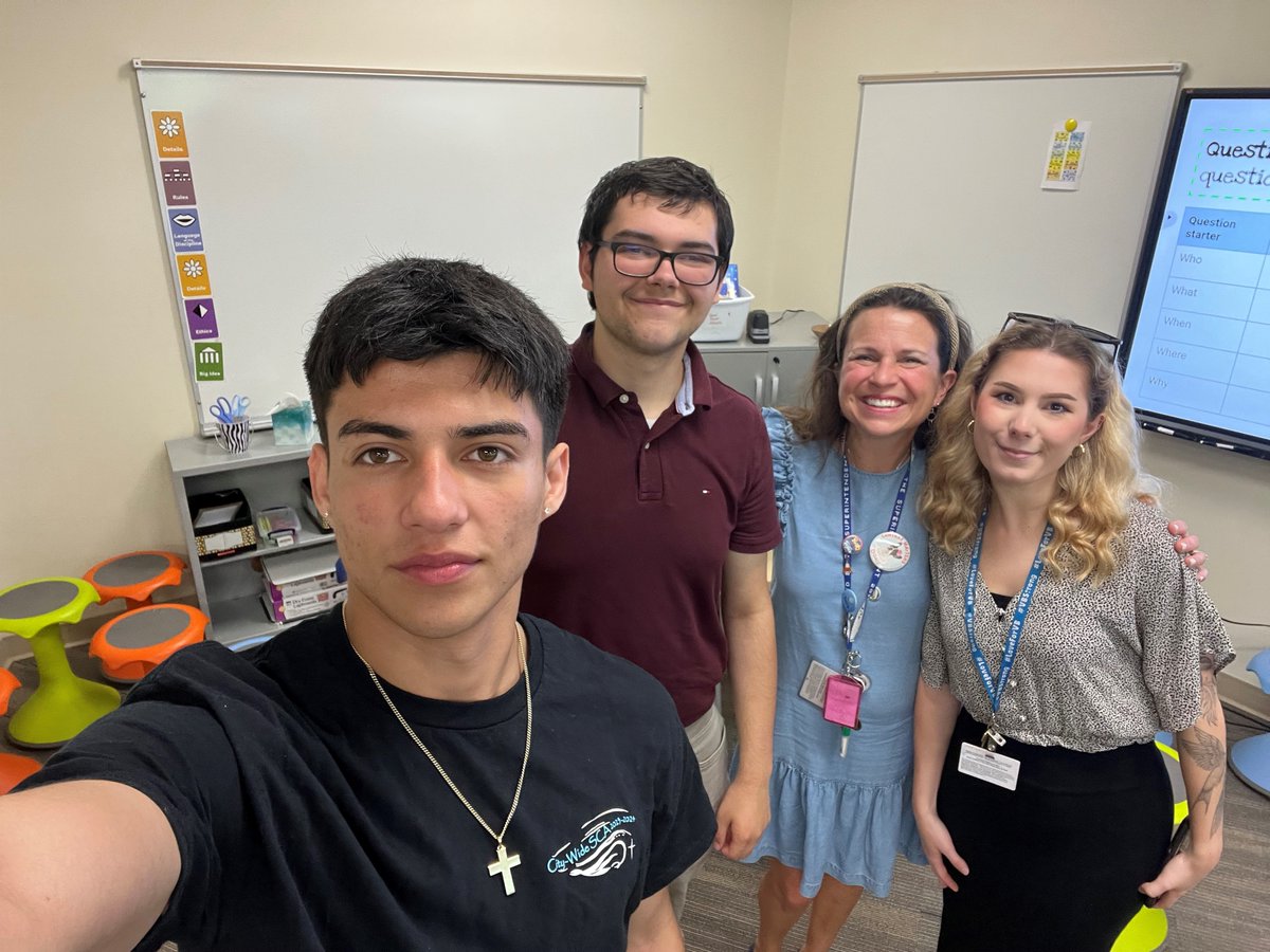 BrickellAcademy's tweet photo. We will greatly miss our @BHSMarlins interns.  We have loved our time with our three #VTFT students this year.  They came in as seniors and are leaving as graduates!  We love you all and wish you well on your journeys.  #HoneygroveFamily #ParnershipMatters @vbschools https://t.co/3d7KCsKmKJ