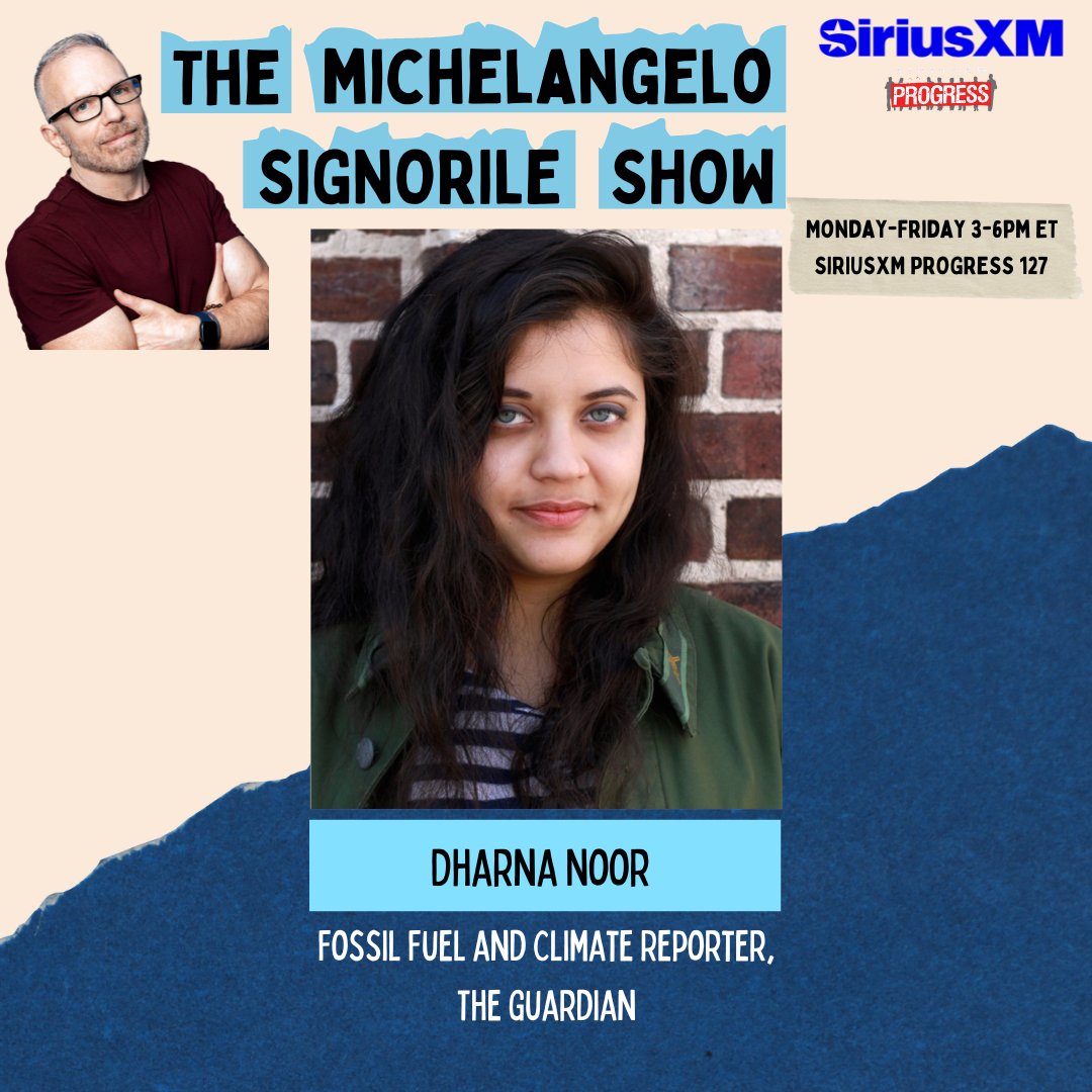 ‼️On Today's @Michelangelo Signorile Show‼️ @dharnanoor of @Guardian explains the potential harm of Trump's Big Oil bribe 🔊Listen Here: SiriusXM.us/Signorile 📞Join the Conversation: 866-997-4748