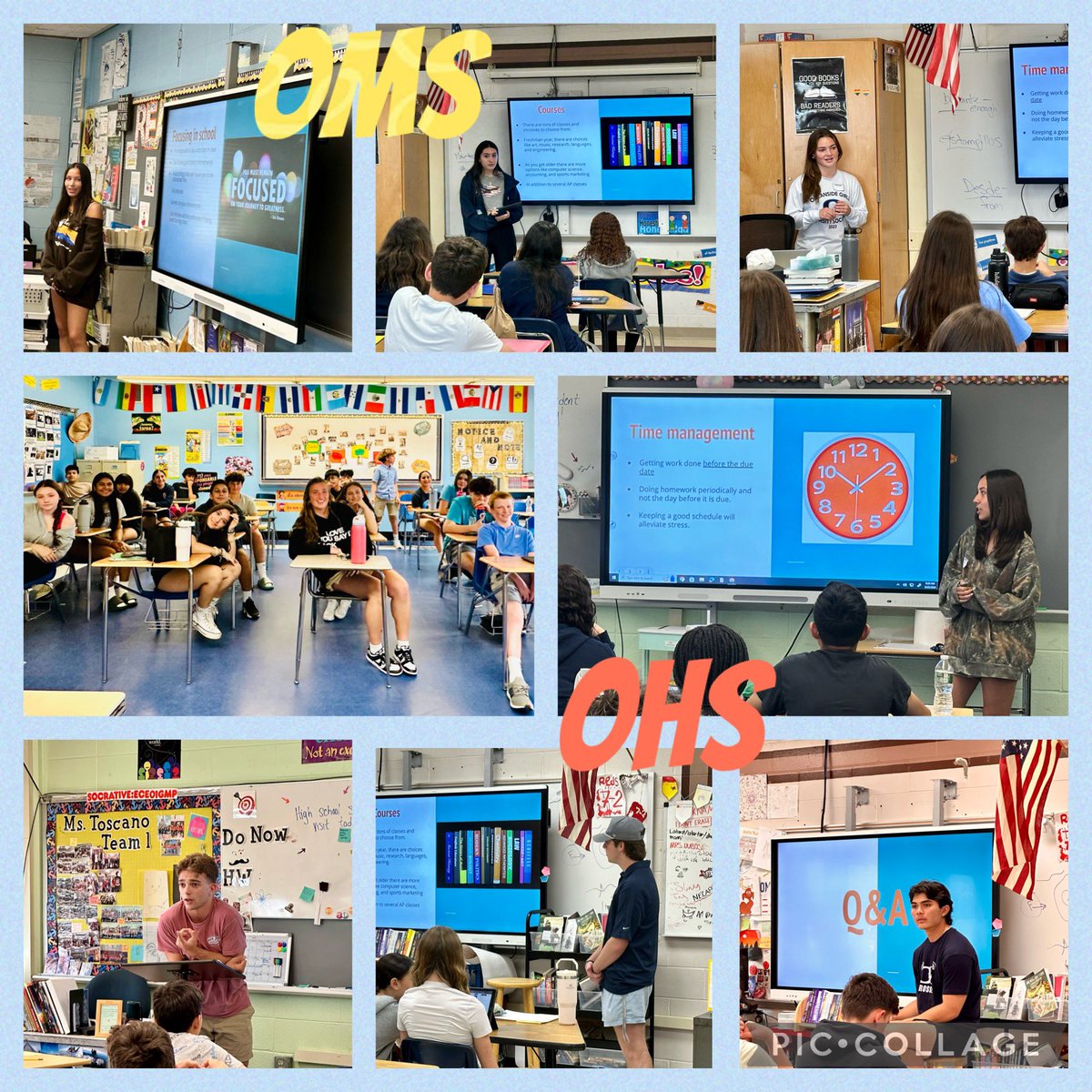Grade 12, graduating Natural Helpers’ visit to OMS sharing “What I Would Tell My 9th Grade Self…” A peer to peer transition for 8th graders coming to OHS in the fall. An amazing day had by all!!! #proudAP <a href="/OSchoolsPR/">Oceanside School District #OSD_NY</a> @TeachMitch <a href="/OMS_NY/">Oceanside MS</a> <a href="/InaLeventhal/">Ina Leventhal</a>