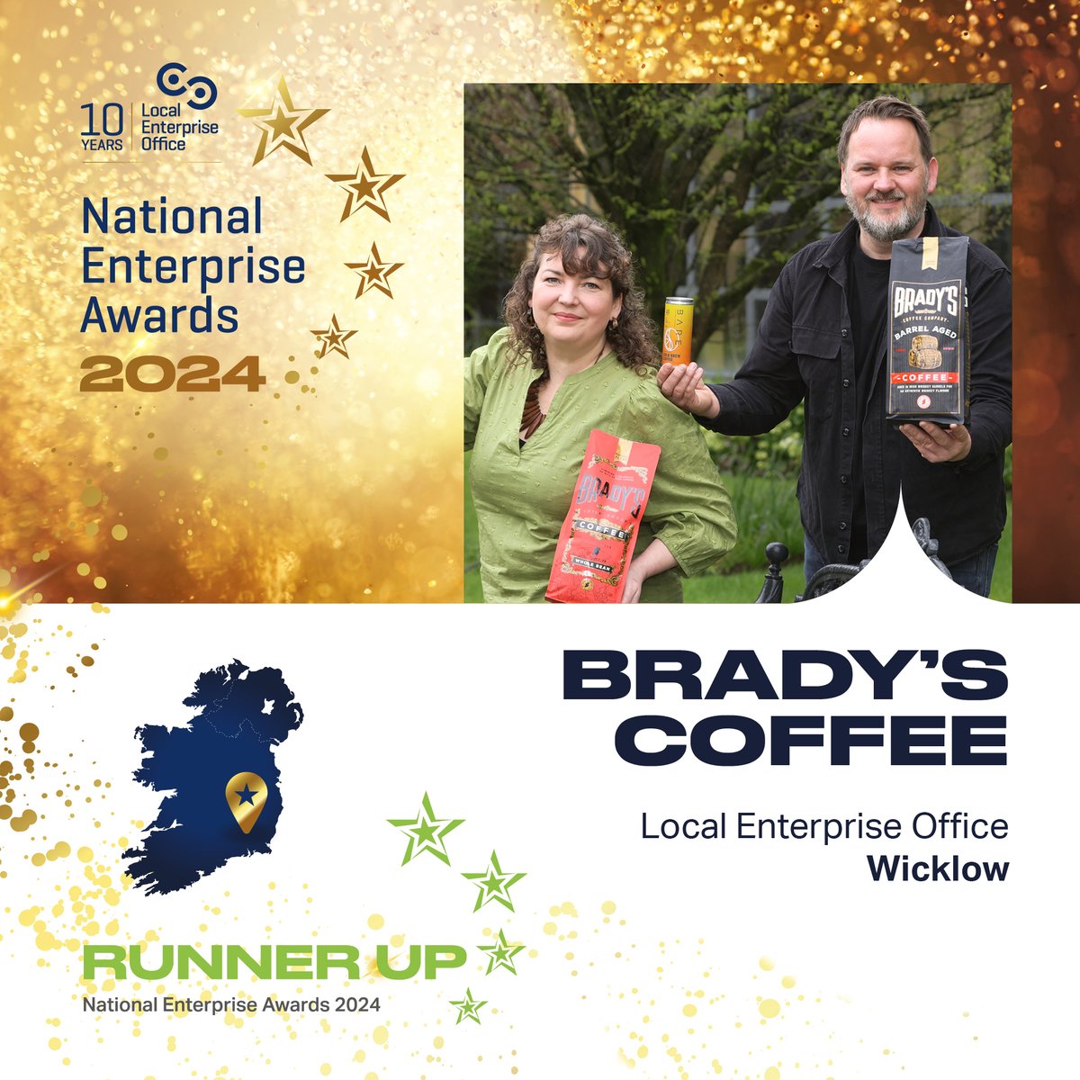 Loc_Enterprise's tweet photo. The next regional award winner is for the south-east region and the winners are @BradyCoffee supported by @LEOWicklow #NEAwards #MakingItHappen https://t.co/OrHeOkdEJQ