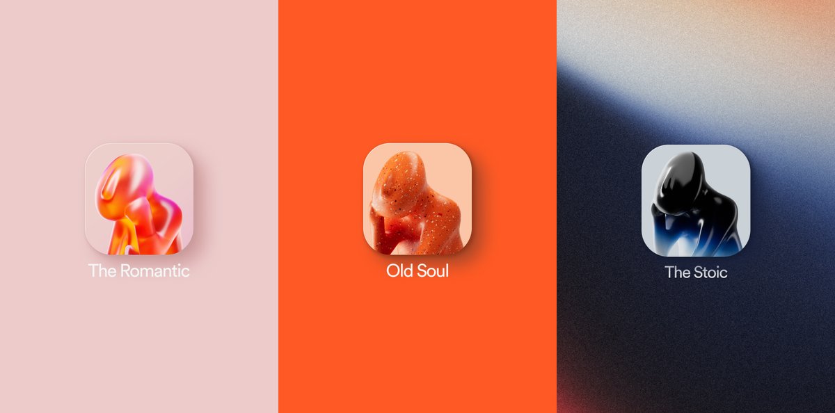 Our three new custom app icons for iOS v3.3 The update should be ready shortly for you in the app store ♡