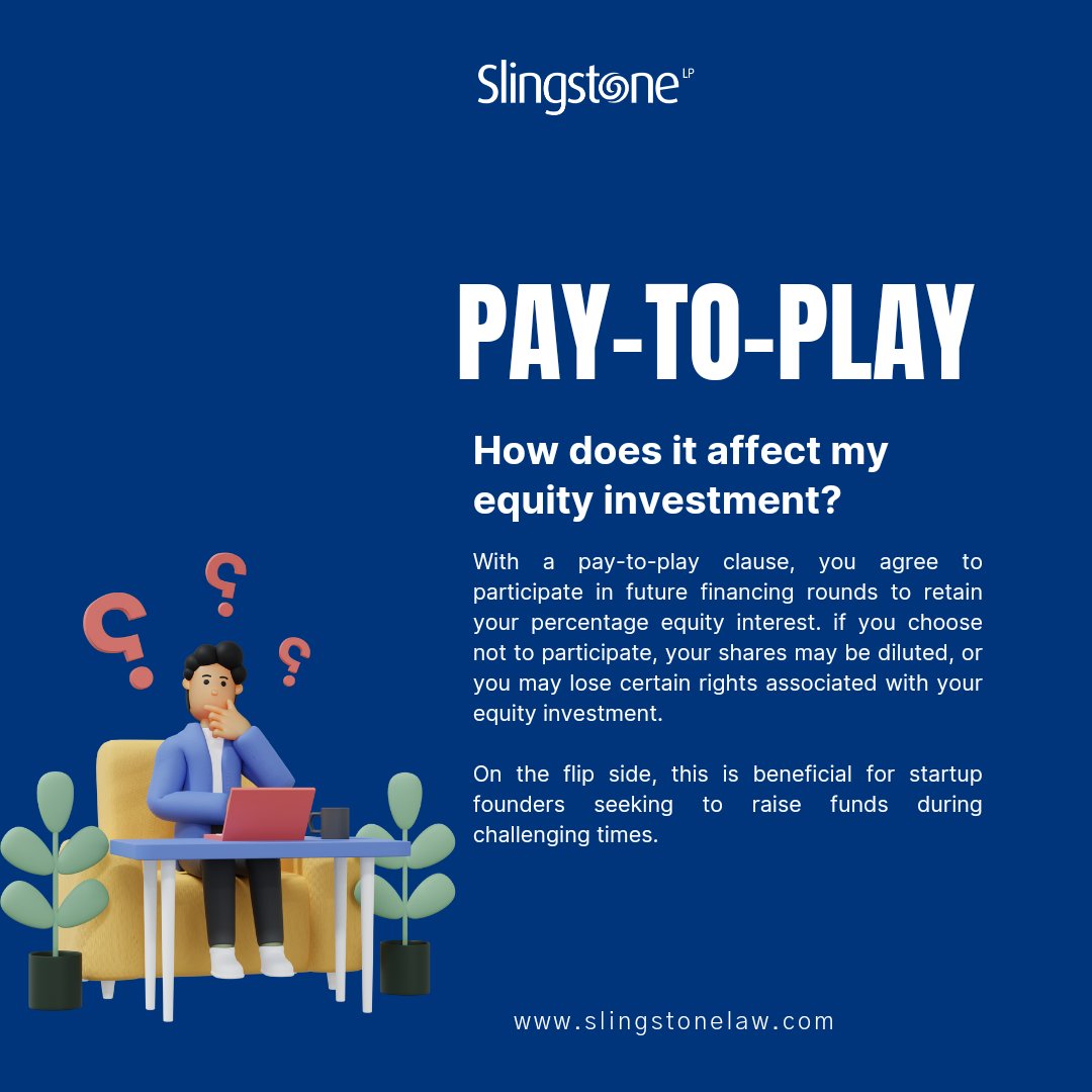You've spotted the pay-to-play clause in VC Term Sheets and equity investment agreements, but understanding what it means for future rounds is key. #VCSeries #EquityInvestment #PayToPlay