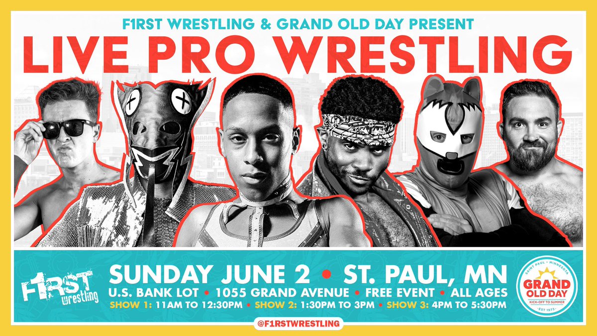 ❗️SUNDAY❗️ June 2nd #GrandOldDay St. Paul, Minnesota All Ages Welcome SHOW 1 - 11am to 12:30pm SHOW 2 - 1:30pm to 3pm SHOW 3 - 4pm to 5:30pm 🎟️ FREE EVENT 🎟️