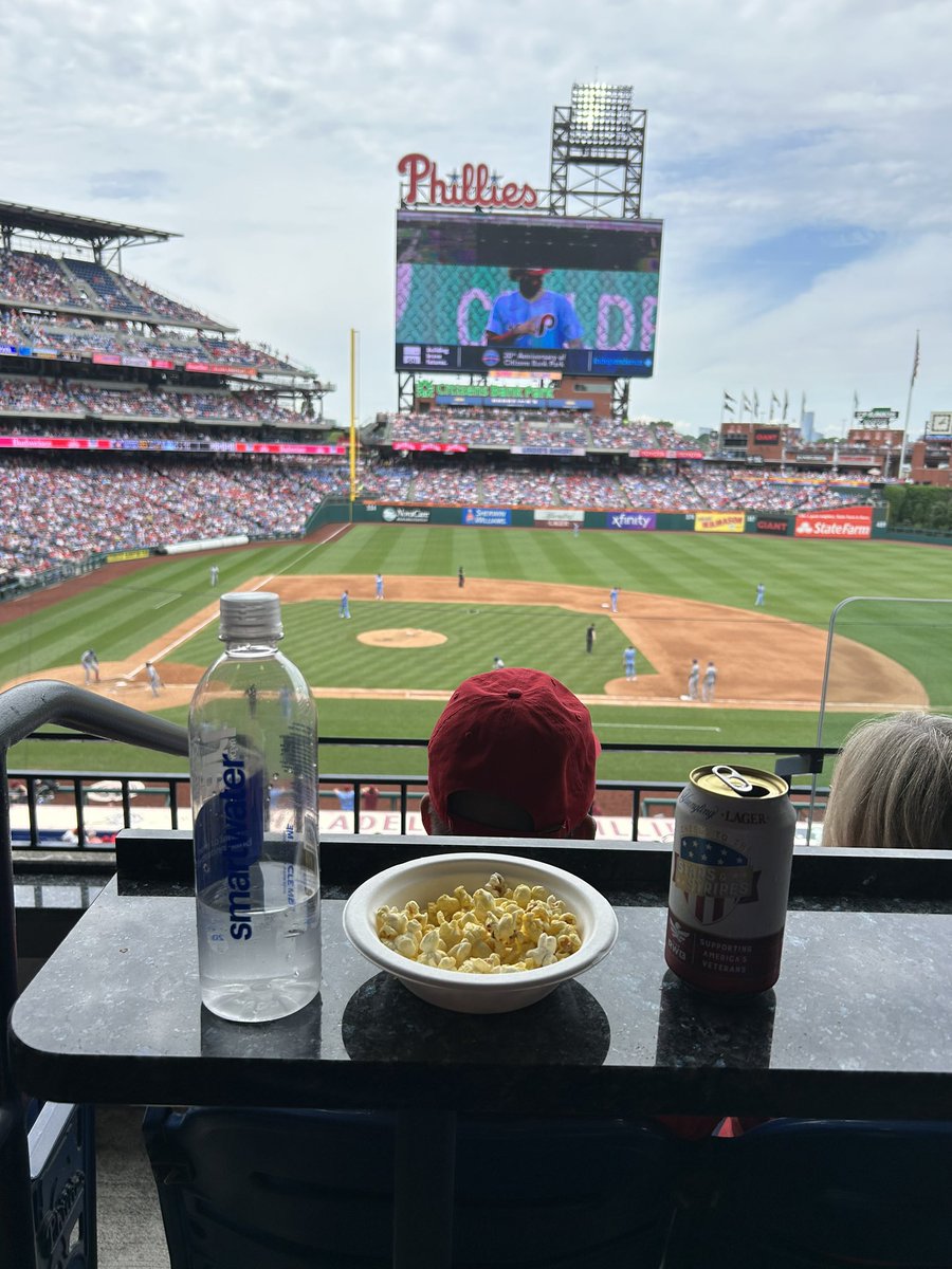 I had chicken fingers, a hot dog, popcorn and a beer.  I can call it a day.  ⚾️