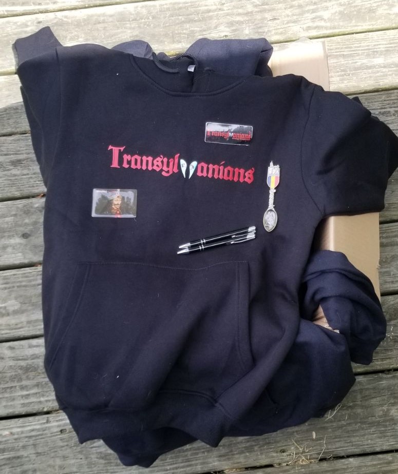eckpeck's tweet photo. Thank you to @dogethecount @Bilib0y for sending my Care package directly from Romania! I have now gotten my 3 Hoodies and some goodies!!! Thank you to all the @transylvan1ans for being some of the best people out there! Not to mention one of the Best #NFT Collections and communities on @cryptocomnft