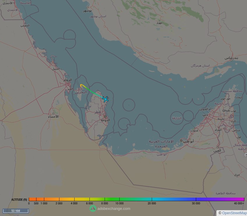 IntelskyB's tweet photo. 🇺🇸 United States Marine Corps ✈️ C560 ( Cessna UC-35D Citation ) (166374, #AE0940) as flight #PAT25 was just spotted over 🇶🇦 Al Khor, #Qatar at ☁️ 19700 ft.

🔴 Live tracking:
https://t.co/IVgv2dlkqR

🖼️ by https://t.co/DmPVsxJHer https://t.co/usElhUJ0vy