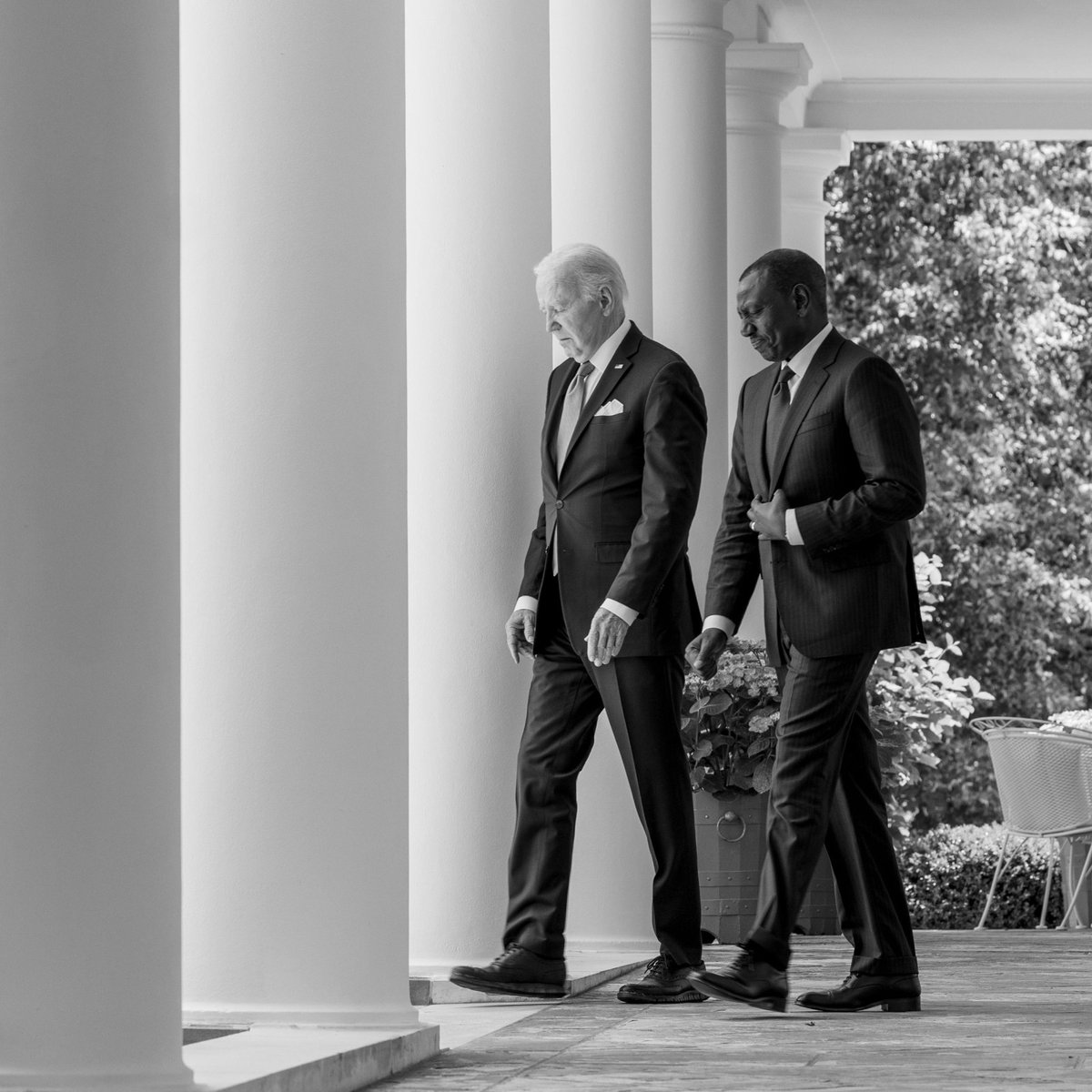 WilliamsRuto's tweet photo. We persuade the U.S. to hasten the renewal of the African Growth and Opportunity Act. This will provide new markets and help sustain our country’s economic growth.

We are equally optimistic that Kenya and the U.S. will jointly design the right defense and security frameworks to help Kenya — as the anchor State — to deal with conflicts in the Eastern and Central Africa region..

With President @JoeBiden, @WhiteHouse, Washington, D.C.