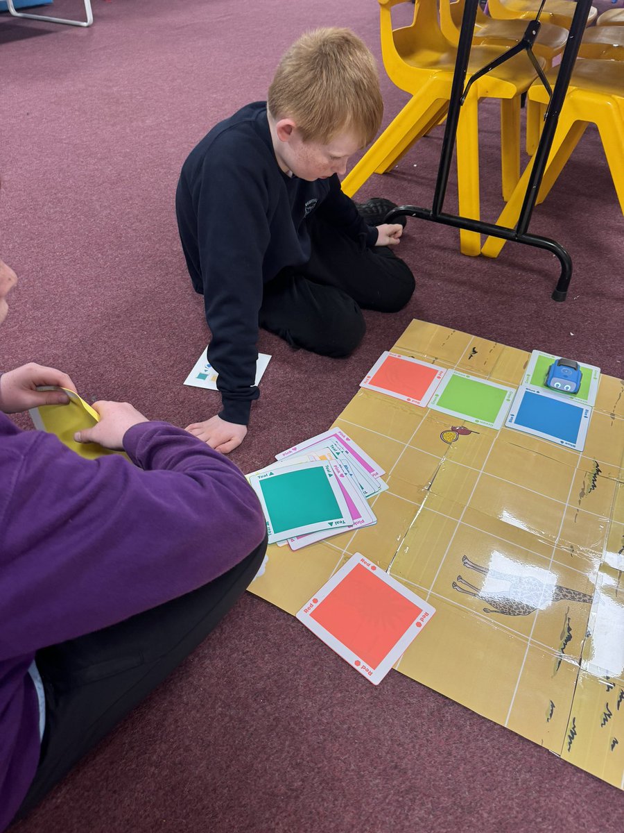 MrsClelland's tweet image. The children had a blast using the Indis to recreate the story of desert animals. They skillfully guided the Indi robots through the desert, following the storyline of the book. It was such a fun and engaging activity! #STEMLearning #DesertAdventure #FunWithRobots
