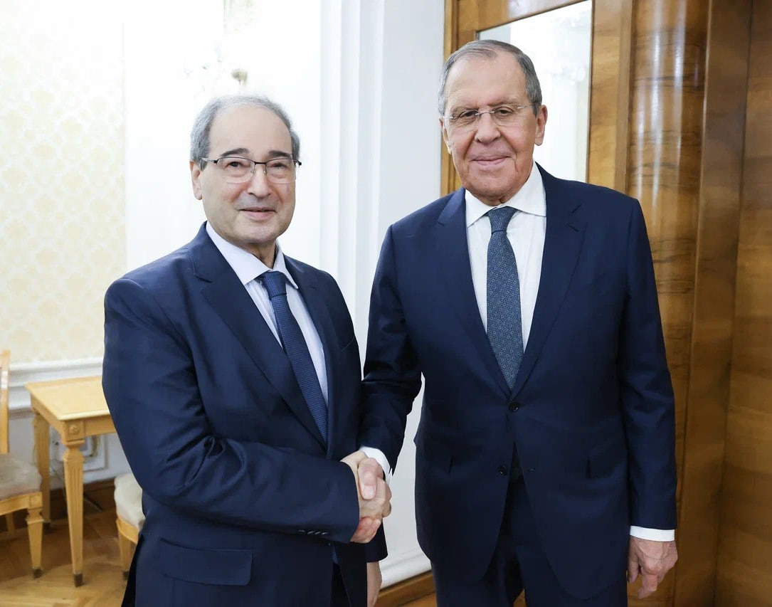 🇷🇺🇸🇾 On May 23, FM Sergey Lavrov met with Syrian FM Faisal Mekdad. The Ministers shared their opinions on topical issues on the international and regional agenda, elaborating on the developments in and around Syria. 🔗 Read more: t.me/MFARussia/20313