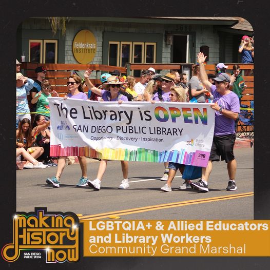 Did you hear? @SanDiegoPride has announced their #SDpride2024 Spirit of Stonewall Awardees🌈 Our region's LGBTQIA+ and Allied Educators and Library Workers have been recognized! 💜 San Diego Public Library is honored to share this collective award! mailchi.mp/sdpride/2124