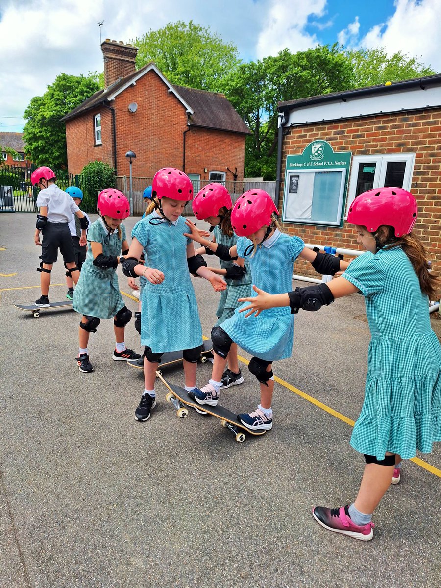 And after half term we’ve now got the skills for ‘Wheely Wednesday’, when we can develop our scooter and skateboard expertise at lunchtime play.